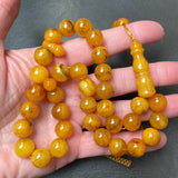 Handmade Antiq Amber Misbaha Tasbih Islamic Prayer Beads 11mm 32.7g