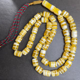 White Pressed Amber Style Misbaha Tasbih 100g | 12x17mm | 47 beads