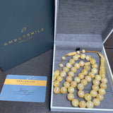 Handmade Tamlika Amber Misbaha Tasbih Prayer Beads 12.5mm 57.4g