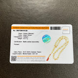 Handmade White Amber Misbaha 10mm 30.37g 45 beads LAB certificate
