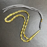 مسبحة صلاة إسلامية بلون العنبر الليموني، 5 × 9.5 مم، 7.2 غرام