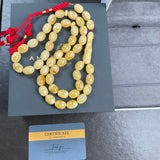 مسبحة بكلايت كهرب كهرمان طبيعي 45 خرزة صلاة 10 × 13 ملم 45.5 جرام