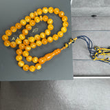Antiq Pressed Amber Style Misbaha Tasbih 39g | 10.3mm | 45 beads