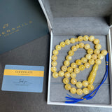 Natural Baltic Amber Misbaha Tasbih Islamic Prayer Beads 11.6mm 45.5g