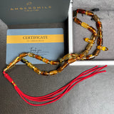 Honey Amber Misbaha Islamic Prayer Beads 6x12mm 11.9g