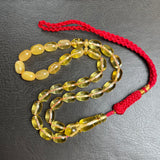 مسبحة صلاة إسلامية بلون العنبر الليموني، 7 × 10 مم، 13 غرام