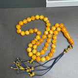 Antiq Pressed Amber Style Misbaha Tasbih 39g | 10.3mm | 45 beads