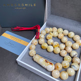 مسبحة أوريو من العنبر الطبيعي، خرزة صلاة إسلامية 15 مم 83 غرام