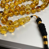 Natural Amber Insects Misbaha Tasbih Prayer Beads 10.6mm 34.62g 45beads