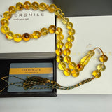 Natural Amber Insects Misbaha Tasbih Islamic Prayer Beads 13.5mm 58.4g