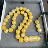 Natural Amber Misbaha Tasbih 33 Prayer Beads 11.3mm 33.5g