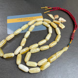 Natural Royal White Amber Misbaha Tasbih 33 Beads | 8x19mm | 31g