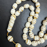 White Pressed Amber Misbaha Tasbih | 55g | 11.5×15mm |