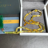 مسبحة صلاة إسلامية بلون العنبر الليموني، 5 × 11 مم، 9.6 غرام