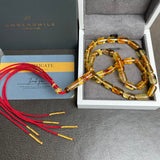 مسبحة صلاة إسلامية بلون العنبر الليموني، 6 × 12 مم، 14.9 غرام