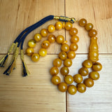 Handmade Antiq Amber Misbaha Tasbih Islamic Prayer Beads 11.6mm 36.5g