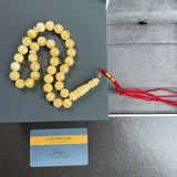 Natural Amber Misbaha Tasbih 33 Prayer Beads 11mm 28.5g