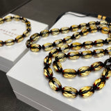 Black Diamond Amber Misbaha 8x12mm 26.5g and GIFT bracelet