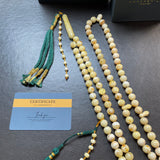 مسبحة إسلامية من مليون حبة كهرمان أبيض، 100 حبة، 10 مم، 70.2 غرام