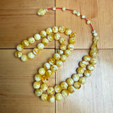 White Pressed Amber Style Misbaha Tasbih – 51.4g 11mm – Islamic Prayer Beads