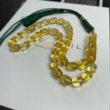 Lemon Amber Misbaha Islamic Prayer Beads 7x8.7mm 13.1g