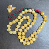 Premium Natural Amber Misbaha Tasbih Islamic Prayer Beads 12mm 53.7g