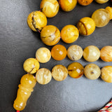 Natural Amber Islamic Tasbih Misbaha Rosary Muslim Gift 24mm 247,9g