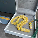 Natural Amber Misbaha Tasbih 33 Prayer Beads 11.3mm 33.5g