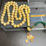 Natural Amber Misbaha Tasbih 66 Prayer Beads 13mm 98g
