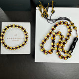Black Diamond Amber Misbaha 10mm 30.5g and GIFT bracelet