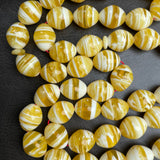 White Pressed Amber Style Misbaha Tasbih 100g | 14x17mm | 47 beads