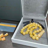 Natural Amber Misbaha Tasbih 33 Prayer Beads 11mm 30.5g