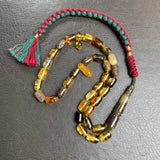 Honey Amber Misbaha Islamic Prayer Beads 6x10mm 11.5g