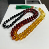 Rainbow Amber Misbaha Islamic 99 Prayer Beads 6mm 13g