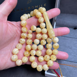 White Baltic Amber Misbaha Tasbih Islamic Prayer Beads 10.5mm 36.5g