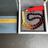 Mackintosh Amber Misbaha Islamic Prayer Beads 4.9 x 7.4mm 6.9g