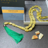 Premium Handmade Amber Tasbih Misbaha Islamic Prayer Beads 9mm x 16mm 36g