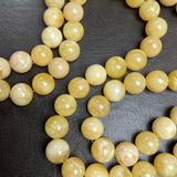 Handmade White Amber Misbaha 12mm 70.68g 57 beads LAB certificate
