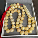 Oreo Amber Misbaha Tasbih Prayer Beads 13.2mm 74.5g