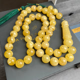 Natural Amber Misbaha Tasbih 45 Prayer Beads 12mm 61.5g