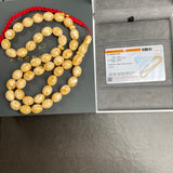 Handmade Honey Amber Misbaha 11x13mm 46.3g 45 beads LAB certificate