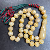 Handmade Amber Misbaha Tasbih Islamic Prayer Beads 14mm 74.5g