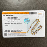 Handmade Honey White Amber Misbaha 12x15mm 59.62g 33 beads LAB certificate