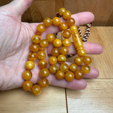 Handmade Antiq Amber Misbaha Tasbih Islamic Prayer Beads 11.4mm 34.5g