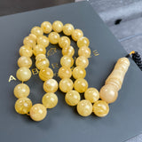 Natural Amber Misbaha Tasbih 33 Prayer Beads 11mm 30.5g