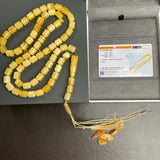 Honey Amber Misbaha Tasbih 66 Beads 8x10mm 38.1g Lab certificate