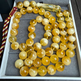Honey Amber Misbaha 57 Beads 13mm 87.9g LAB certificate