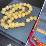 Natural Amber Misbaha Tasbih Prayer Beads 13mm 62g