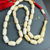 Royal White Amber Misbaha Tasbih 33 Beads 7x15mm 25.7g Lab certificate