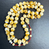 White Pressed Amber Style Misbaha Tasbih – 51.4g 11mm – Islamic Prayer Beads